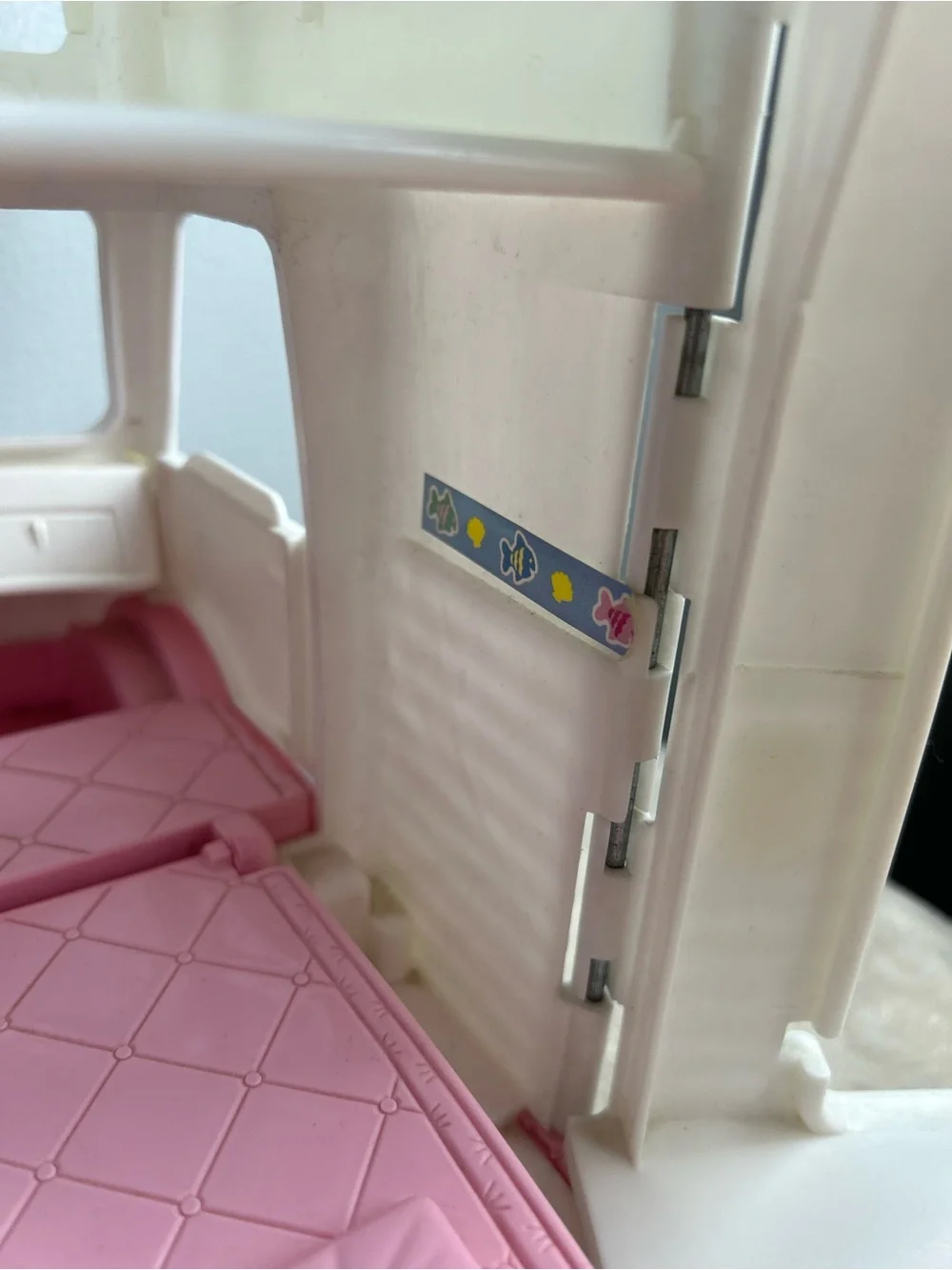Vintage Fisher Price Loving Family RV Camper Van Pink White
